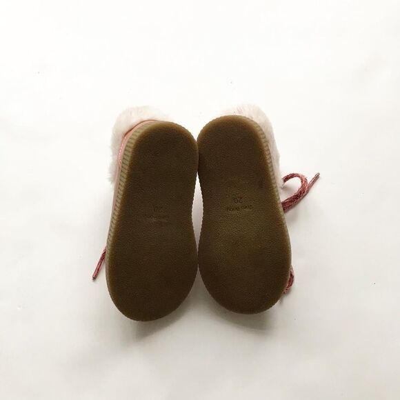 Zara pink faux fur lined boots EUC  size 20(5) - Picture 6 of 6